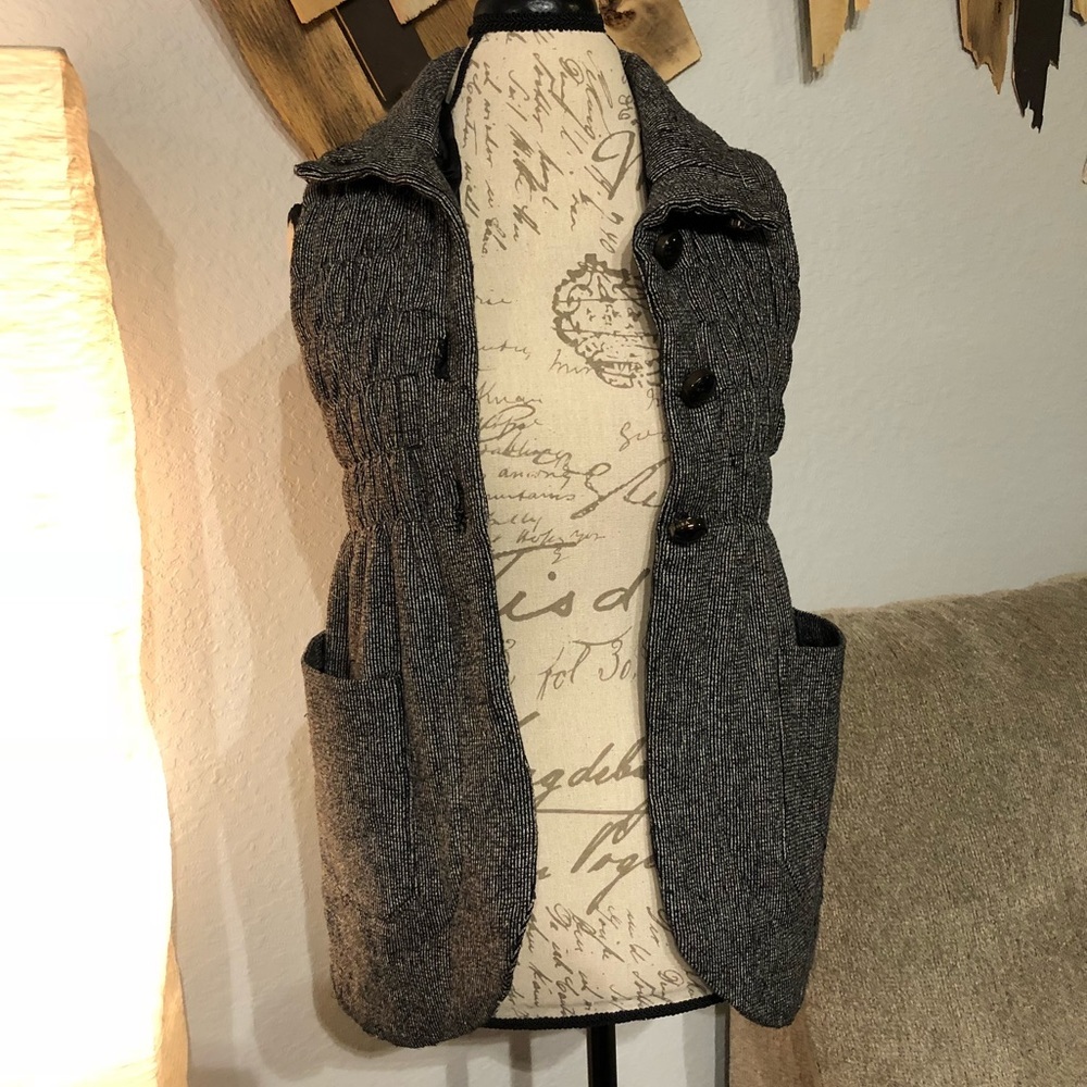 4[Ossira] Argentinian thick houndstooth vest